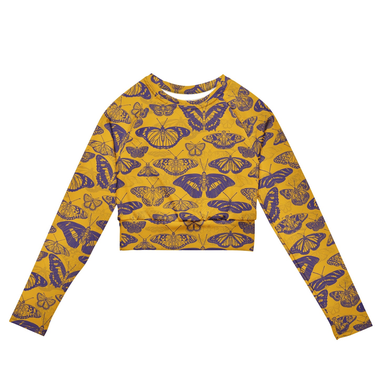 Mariposas de PR Recycled long-sleeve crop top - Oro