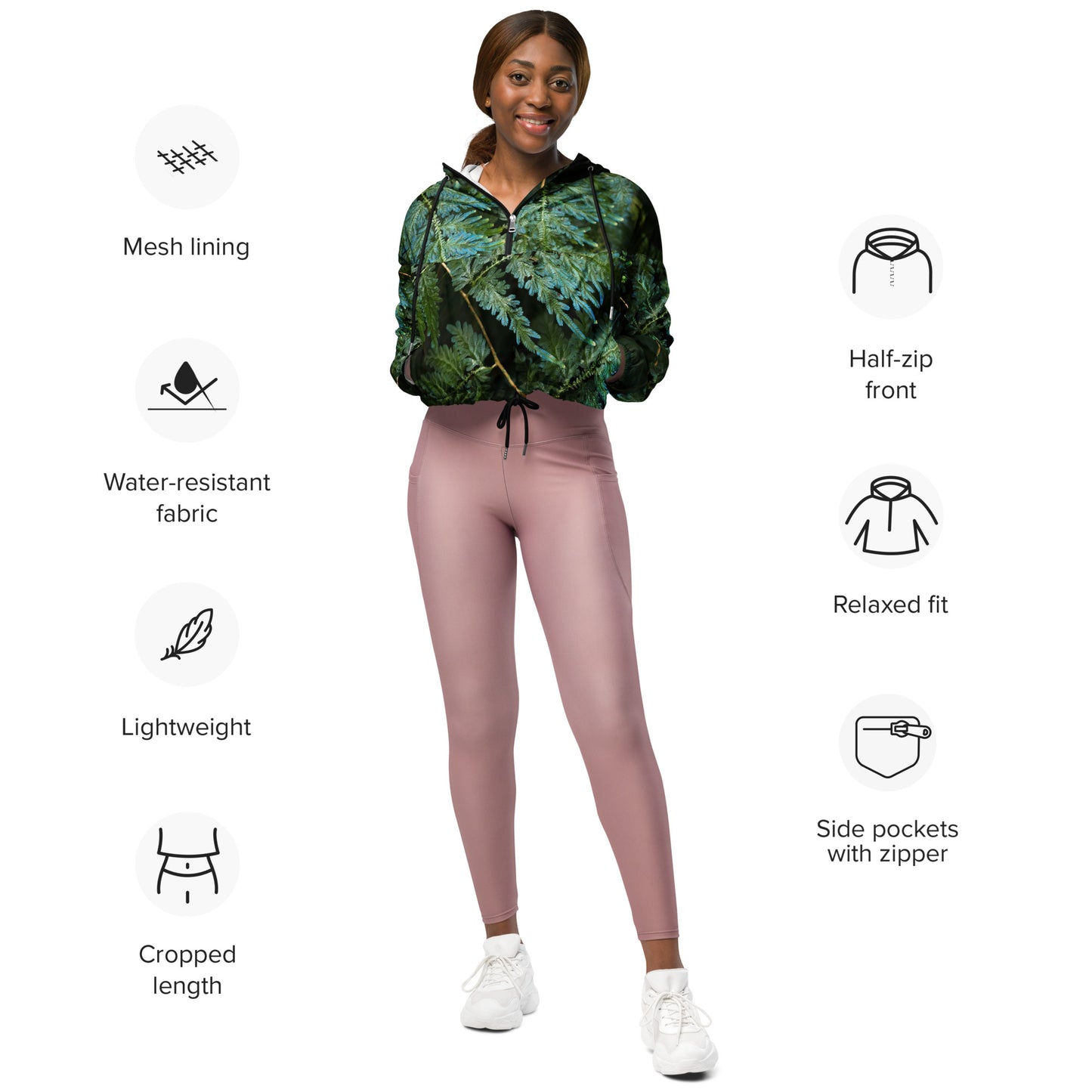 Spikemoss Women’s cropped windbreaker