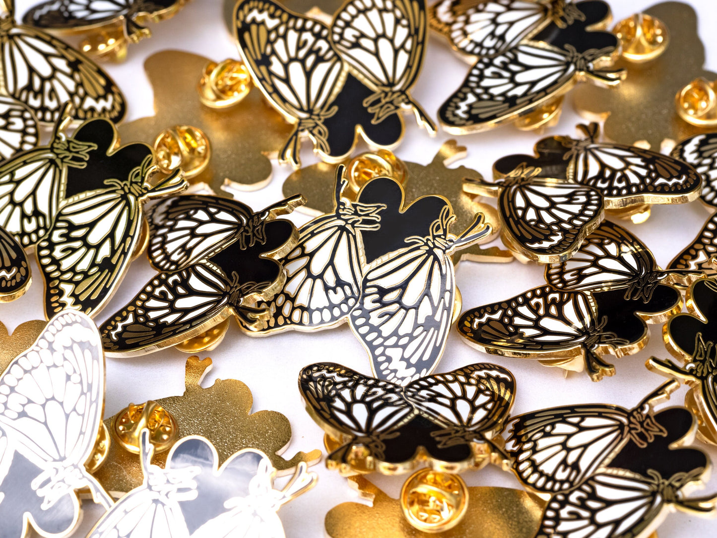 Paper Kite (Idea leuconoe) Butterfly Hard Enamel Pin