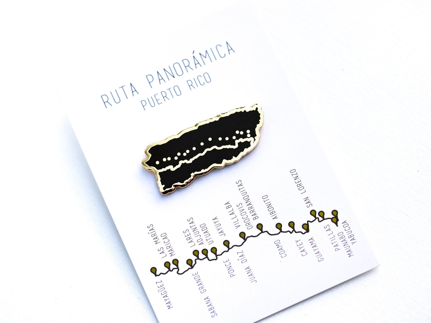 Ruta Panorámica (Panoramic Route) De Puerto Rico Hard Enamel Pin