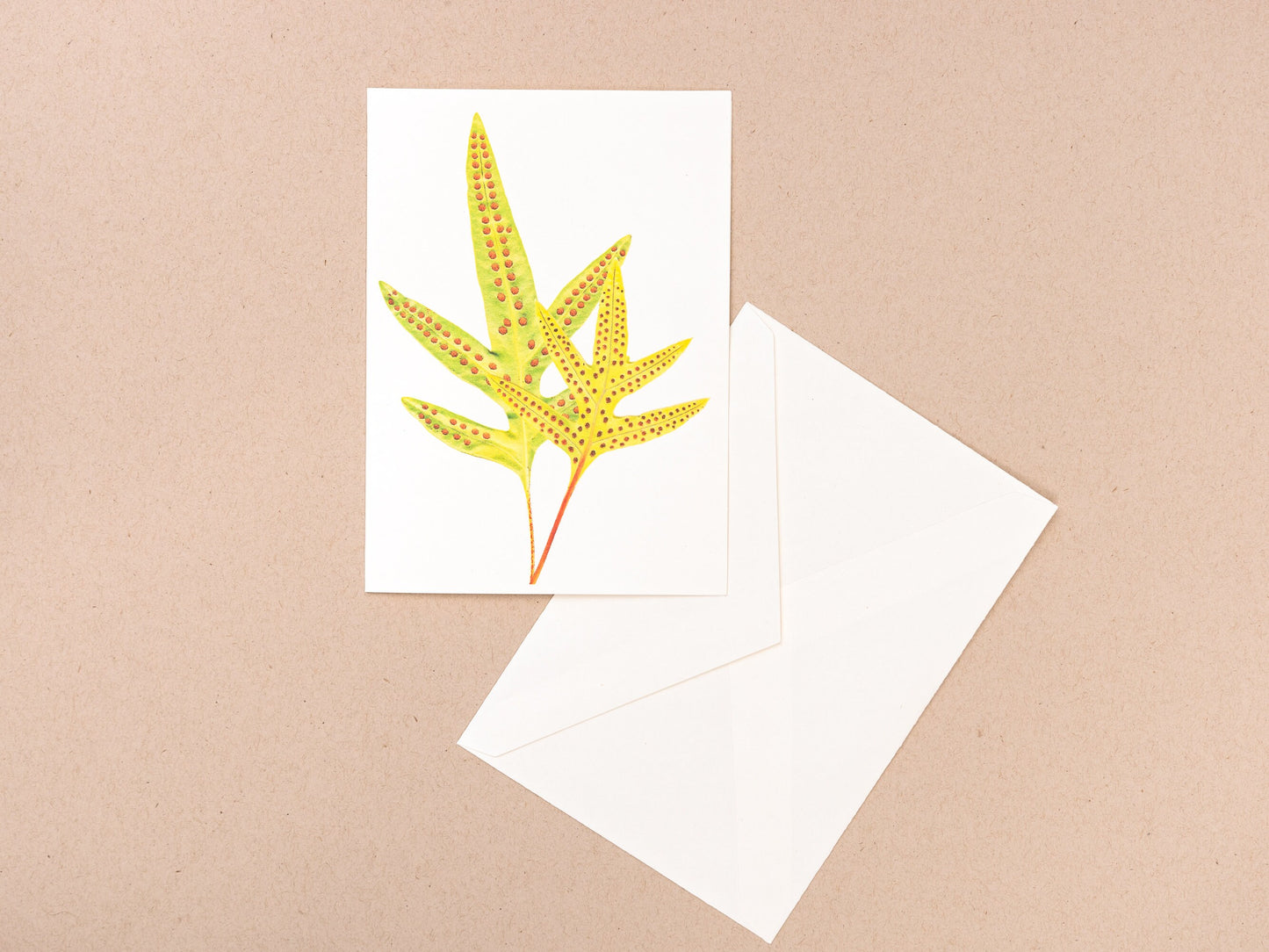 Musk Fern (Phymatosorus grossus) Greeting Card With Envelope
