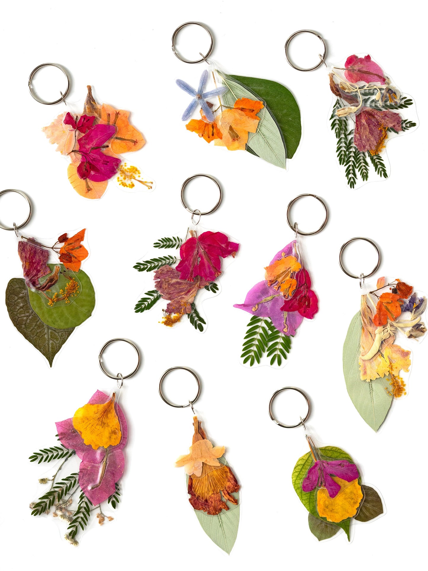 Pressed Flowers Keyring