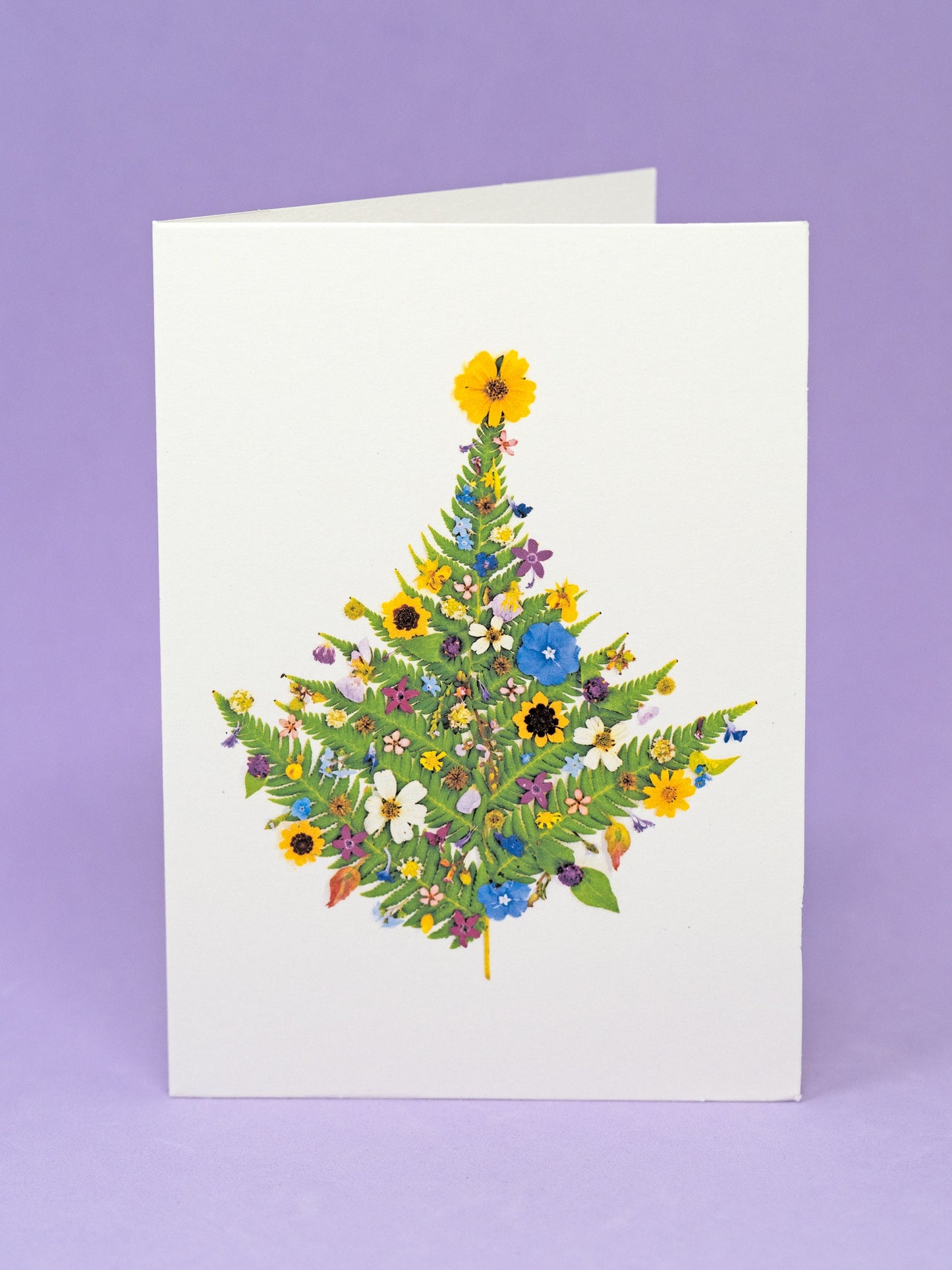 Floral Christmas Tree Greeting Cards / Art Print