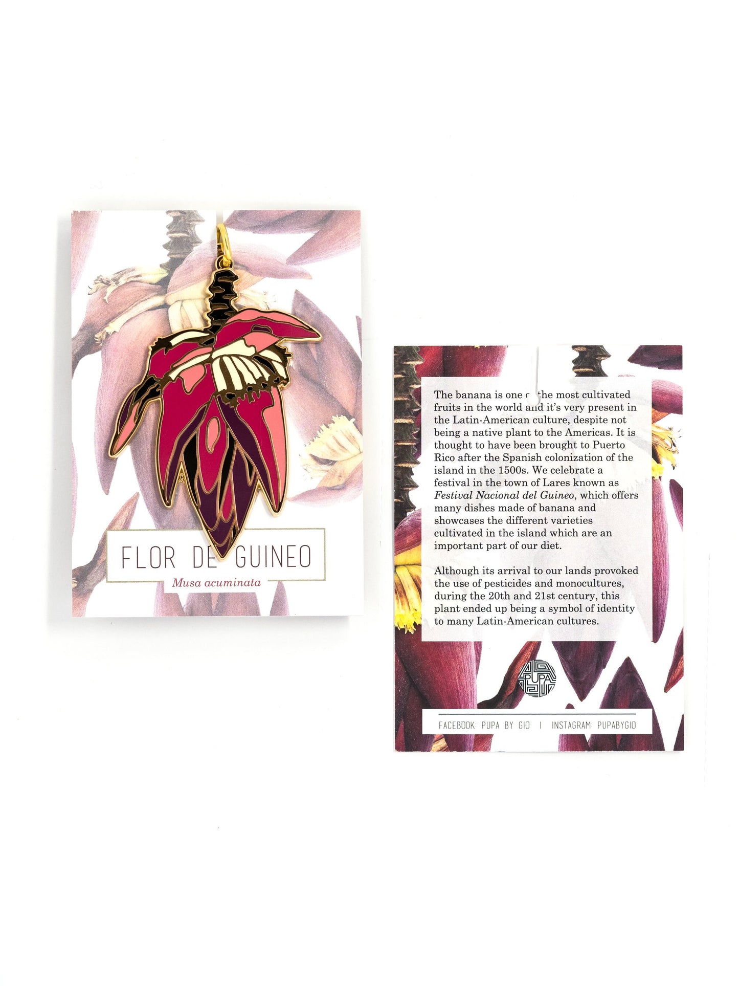 Flor de Guineo Keychain