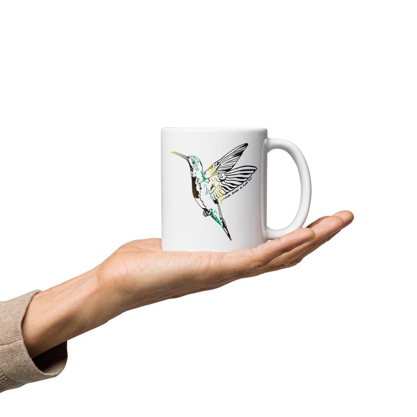 Zumbador Dorado de PR White Glossy Mug