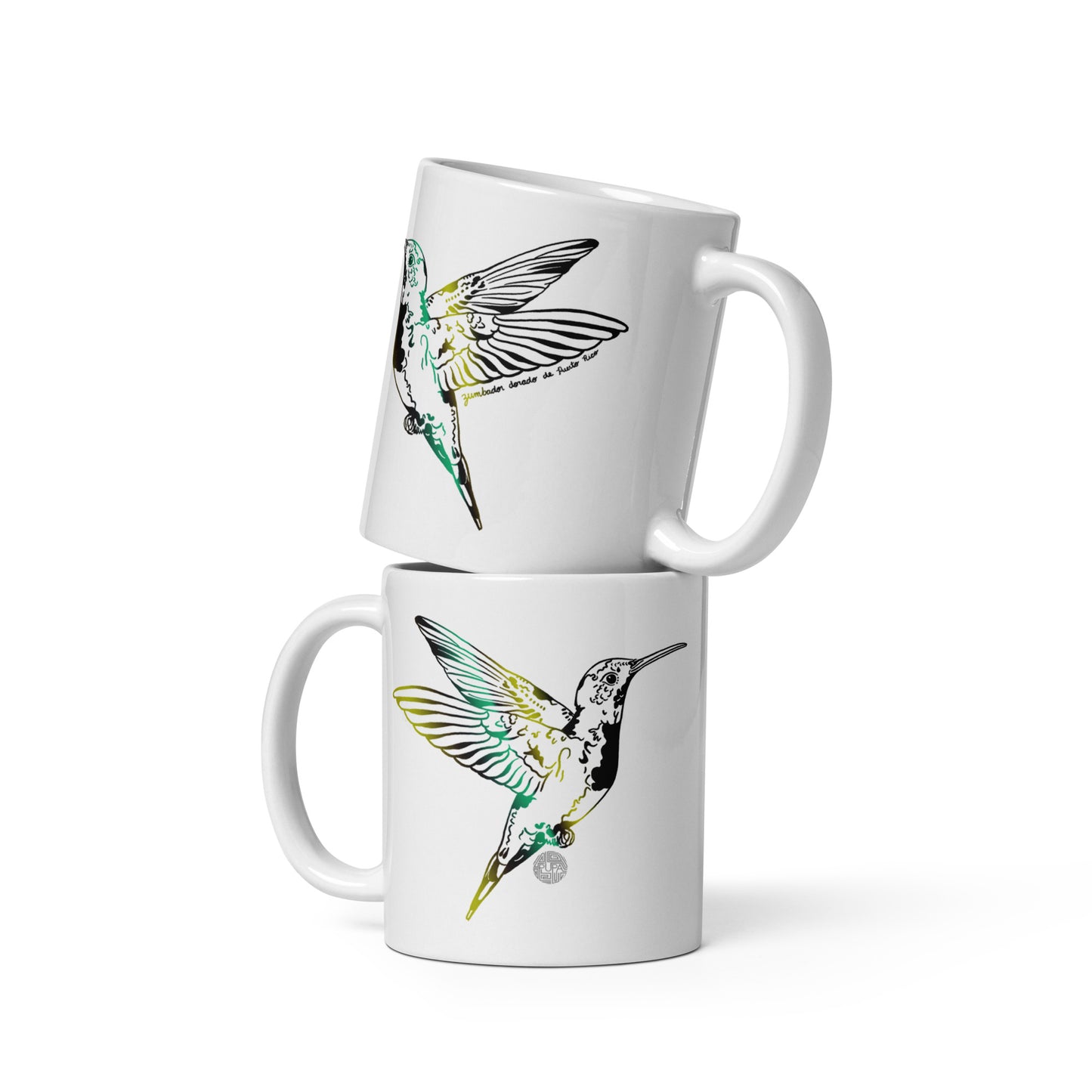 Zumbador Dorado de PR White Glossy Mug