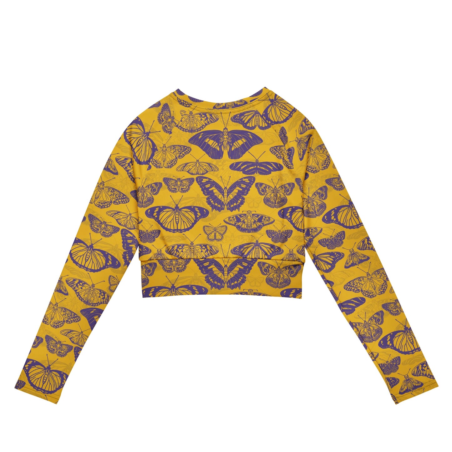 Mariposas de PR Recycled long-sleeve crop top - Oro