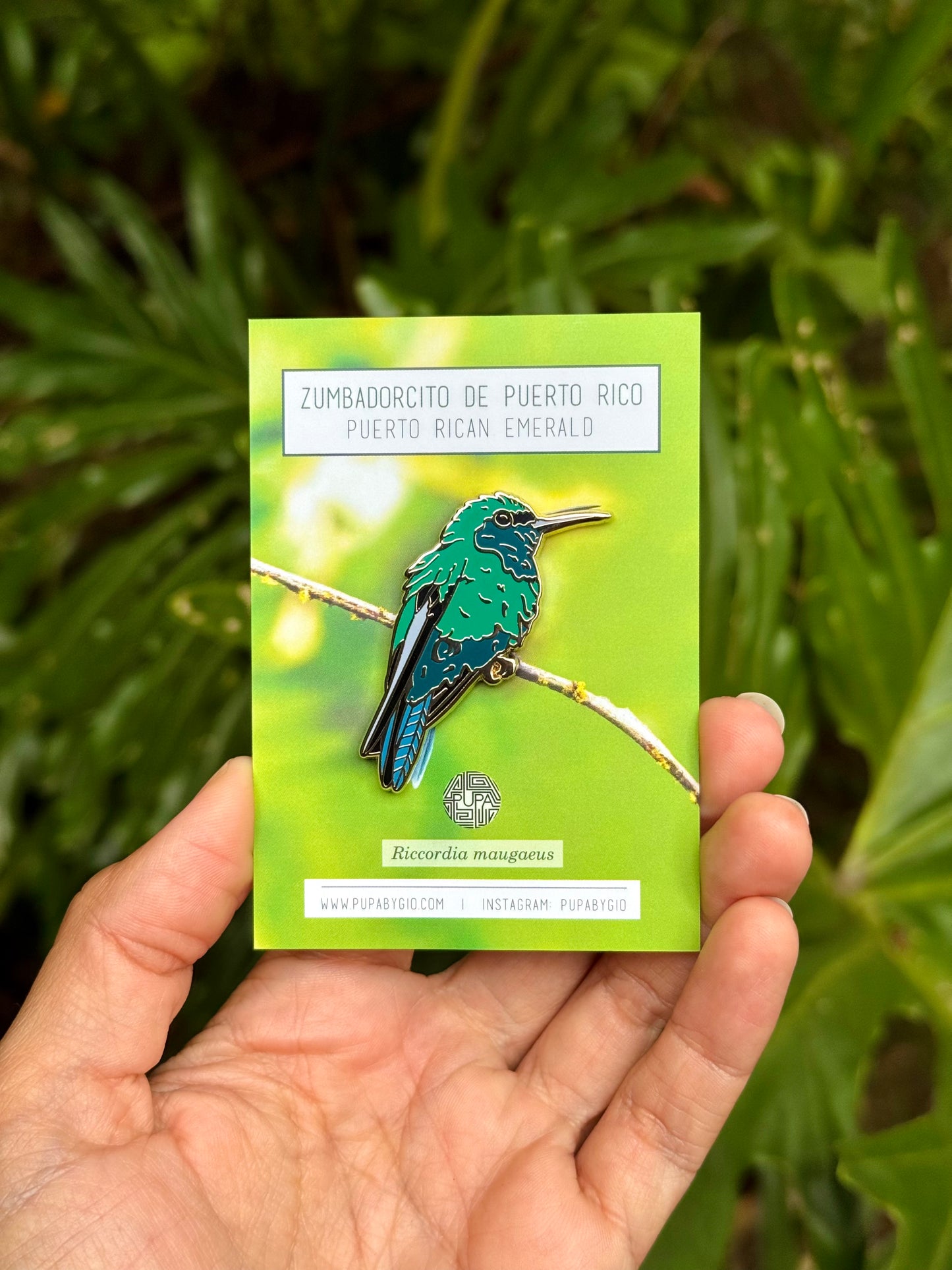 Zumbadorcito de Puerto Rico Hard Enamel Pin