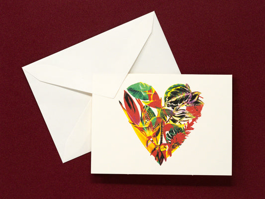 Corazón Tropical Greeting Card