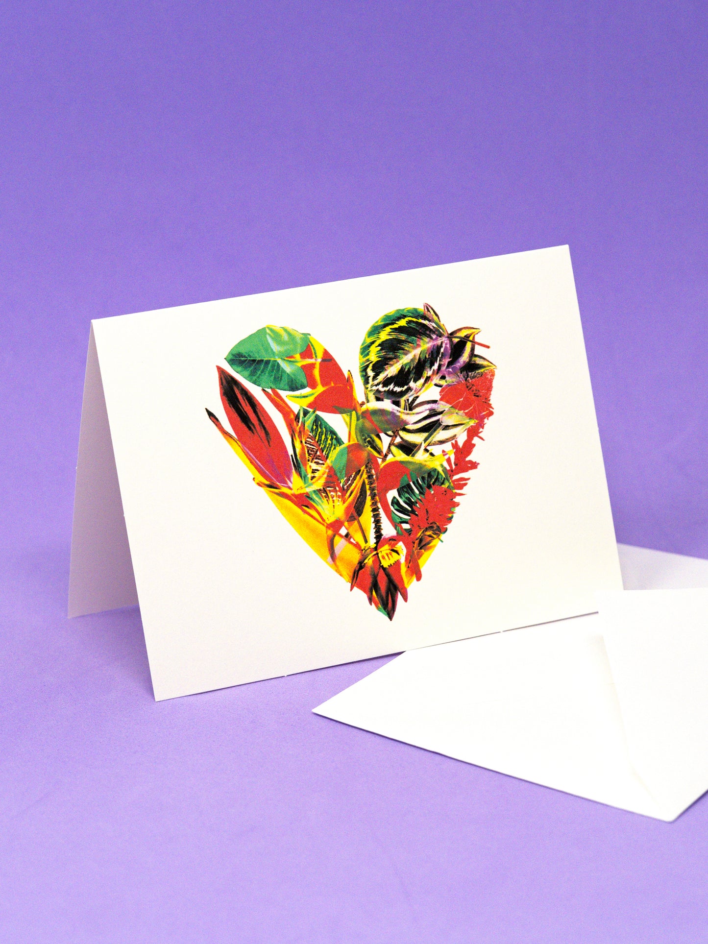 Corazón Tropical Greeting Card