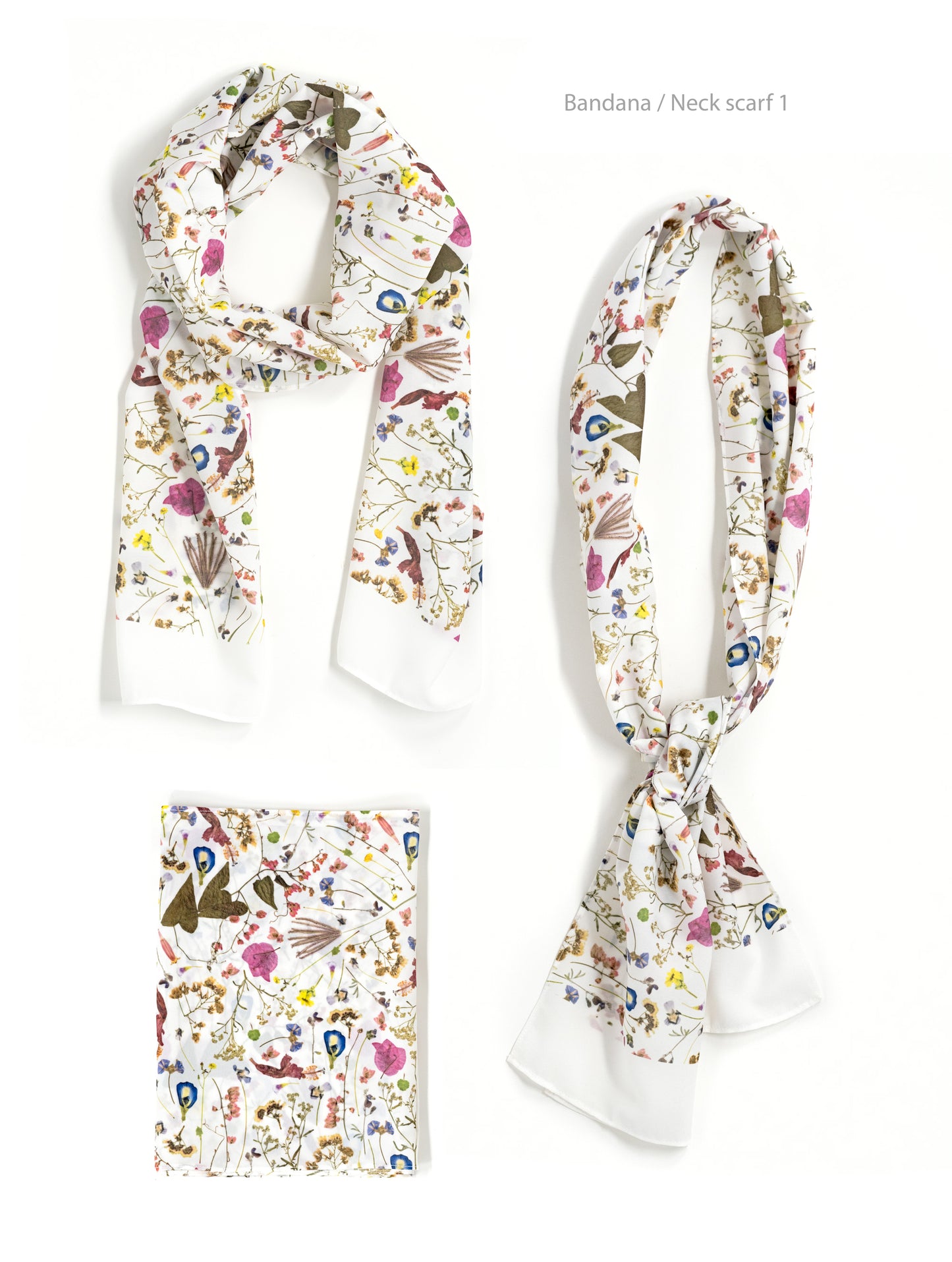 Guánica Flowers Scarf / Neck Scarf / Bandana