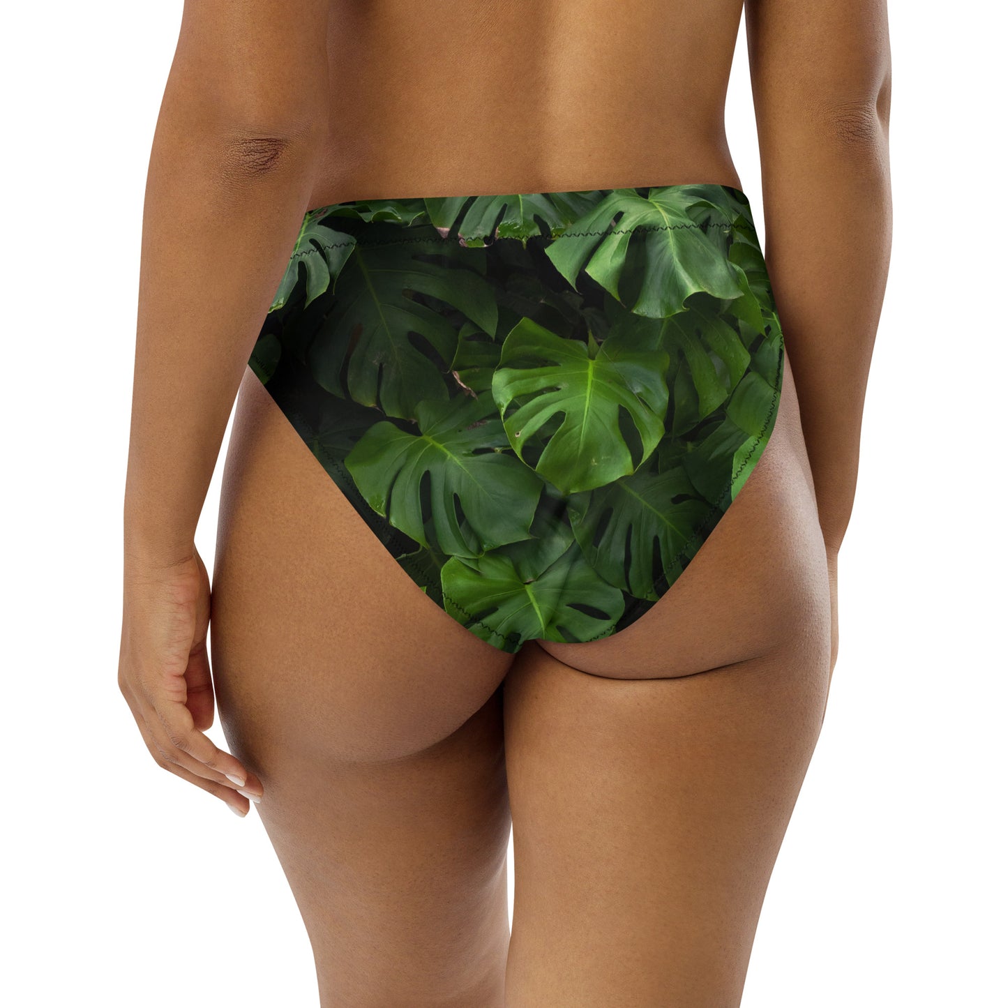 Monstera Recycled high-waisted bikini bottom