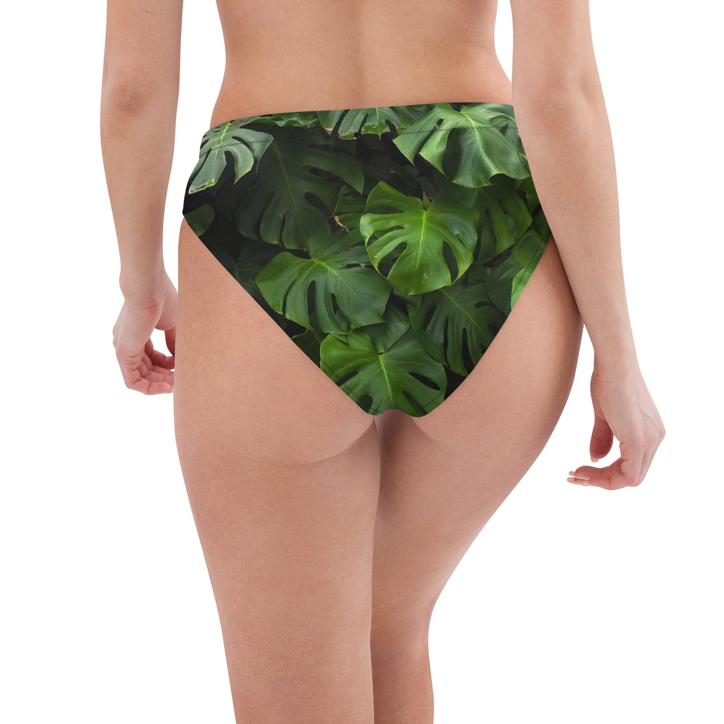 Monstera Recycled high-waisted bikini bottom