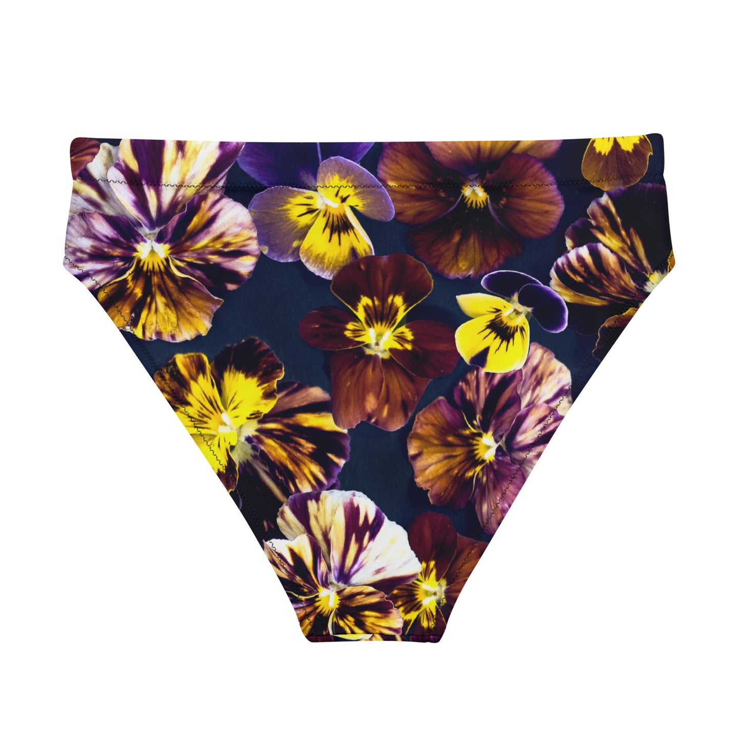 Pansies Recycled high-waisted bikini bottom