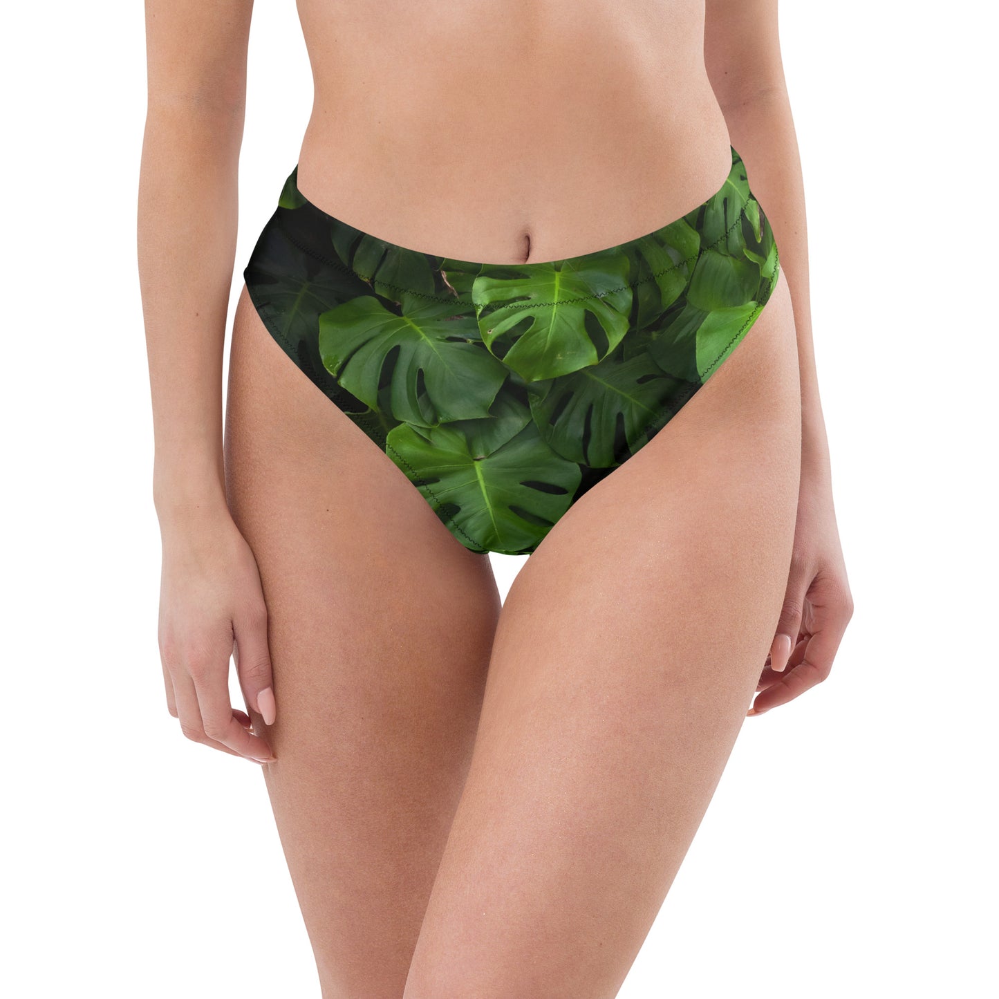 Monstera Recycled high-waisted bikini bottom