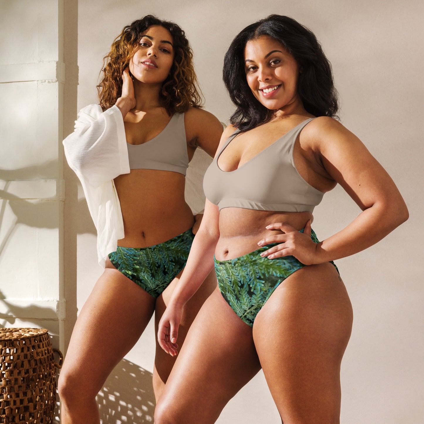 Spikemoss Recycled high-waisted bikini bottom