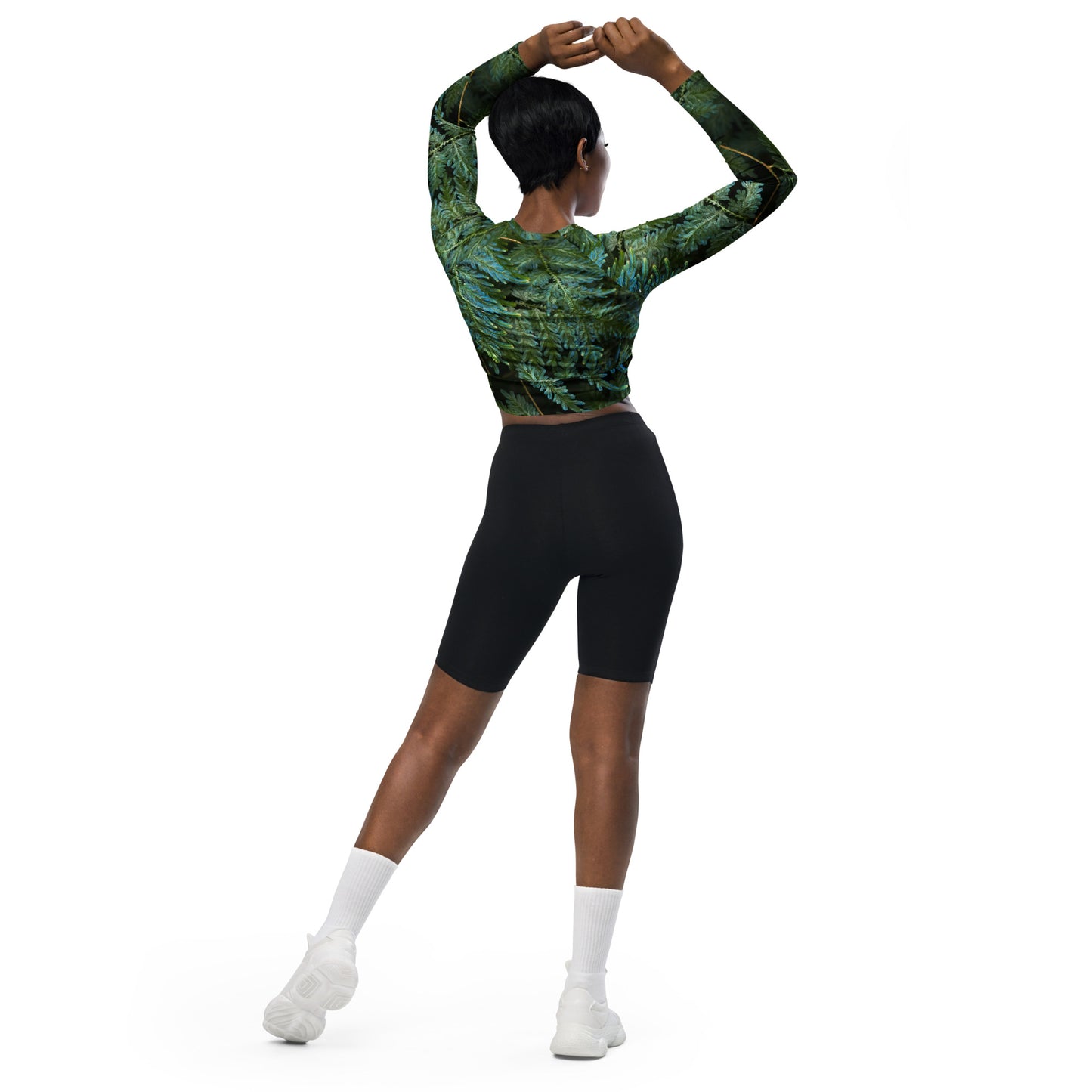 Spikemoss Recycled long-sleeve crop top