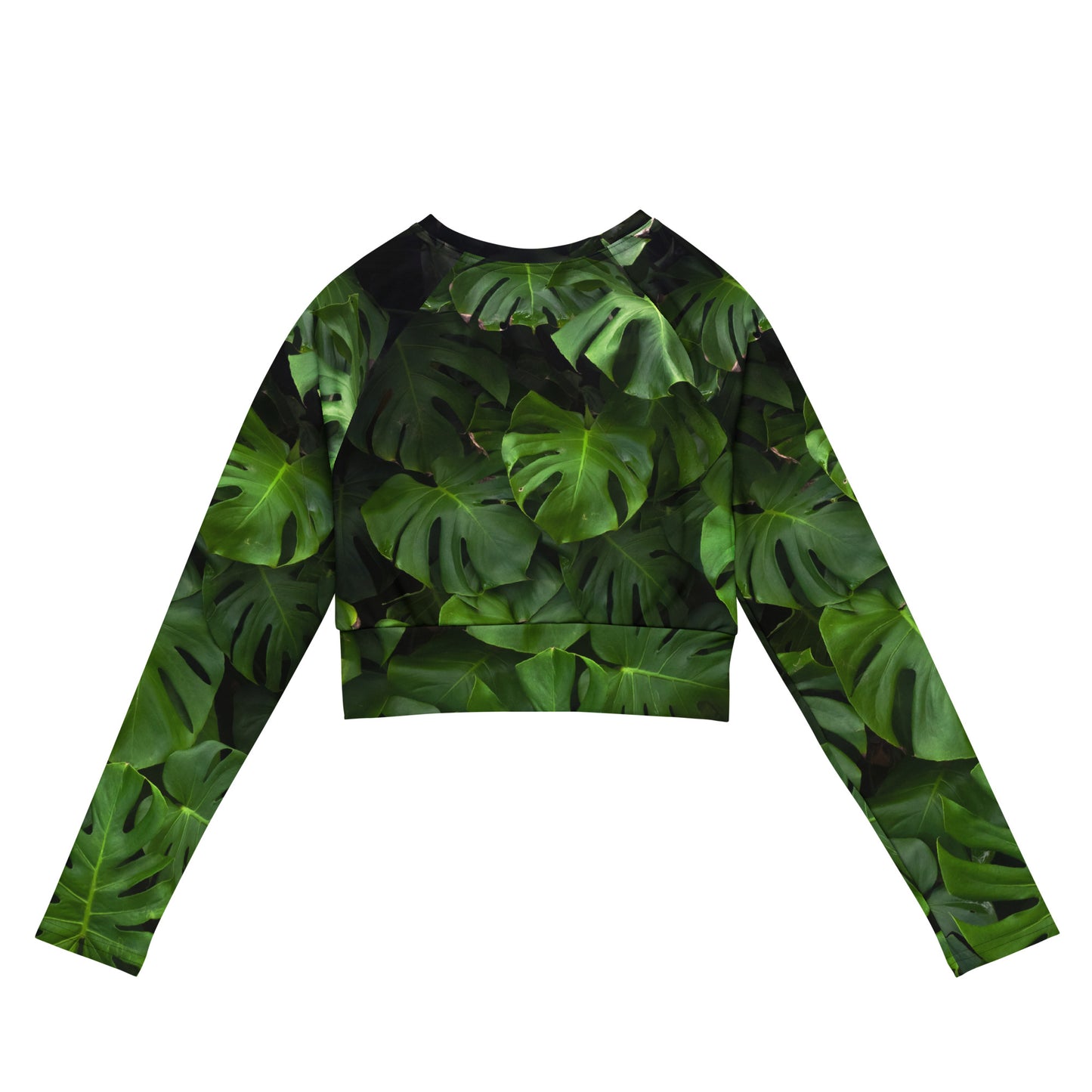 Monstera Recycled long-sleeve crop top