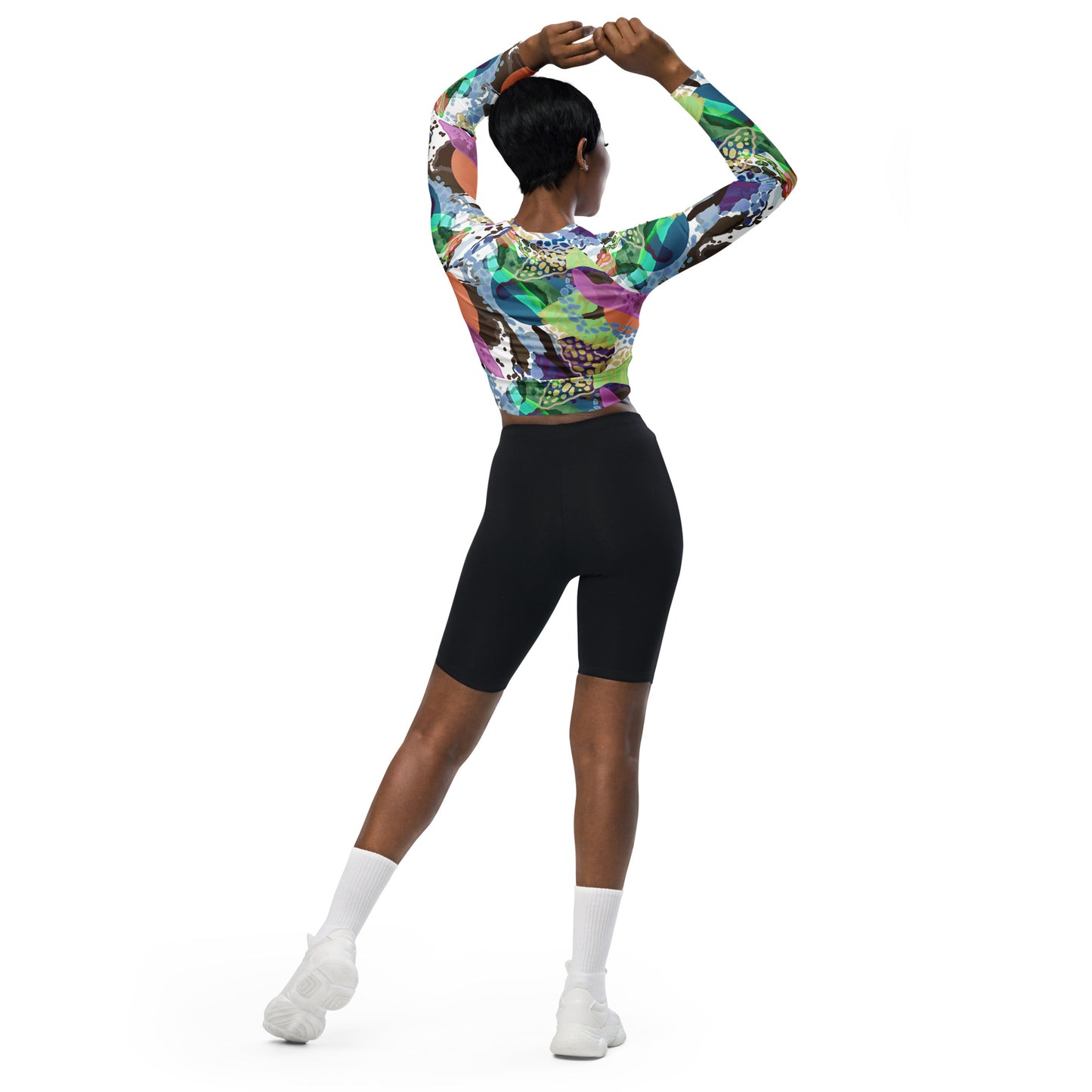 Caribe Recycled long-sleeve crop top