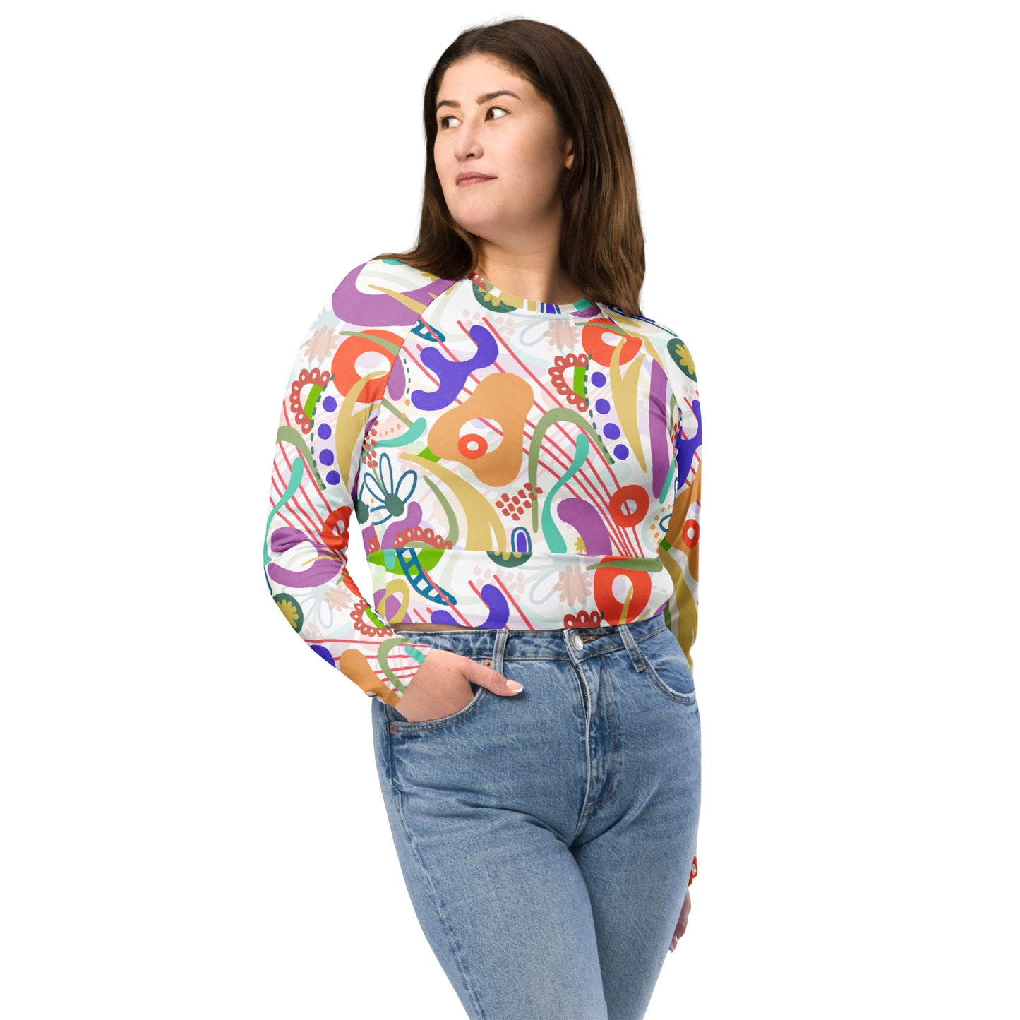 Alegria Recycled long-sleeve crop top