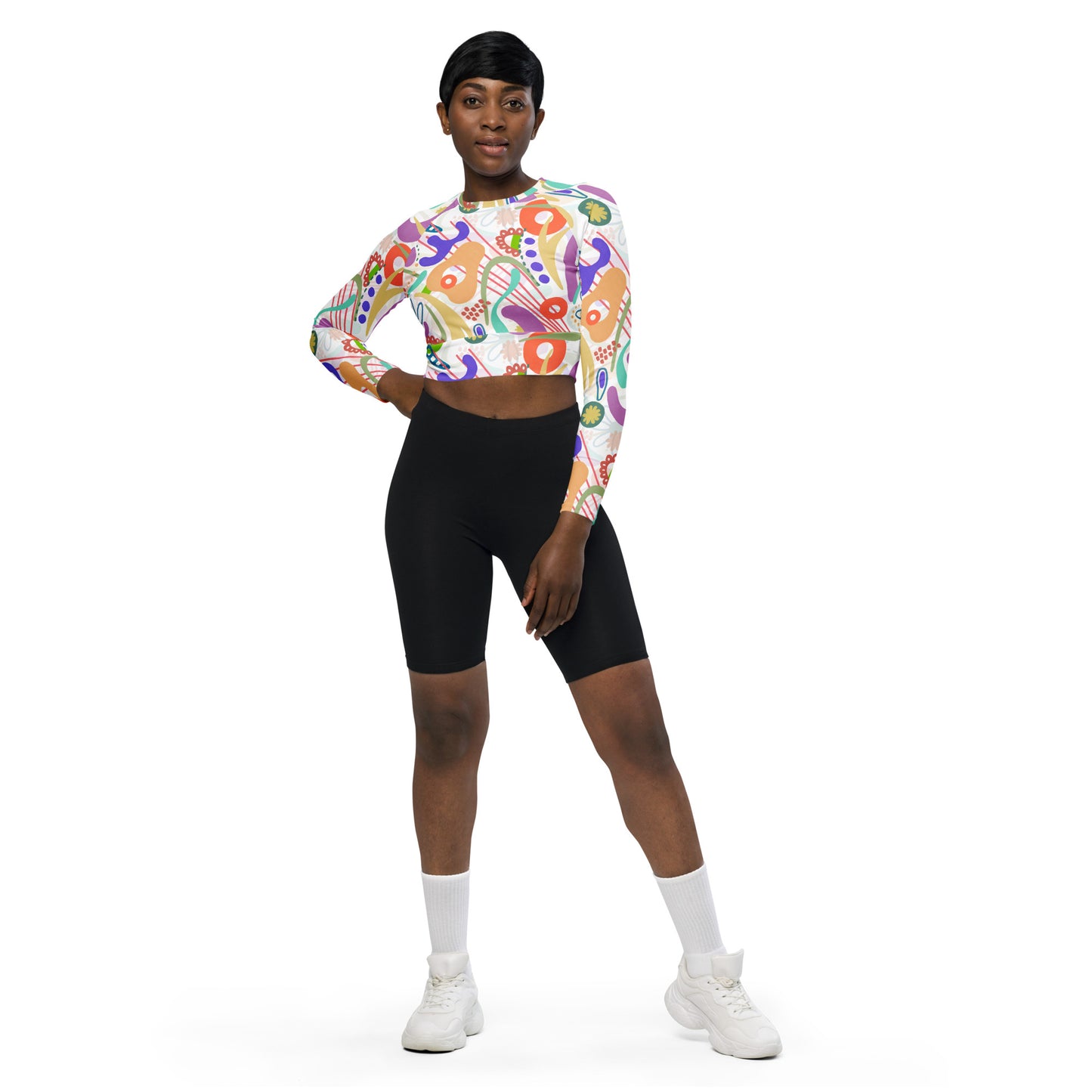 Alegria Recycled long-sleeve crop top