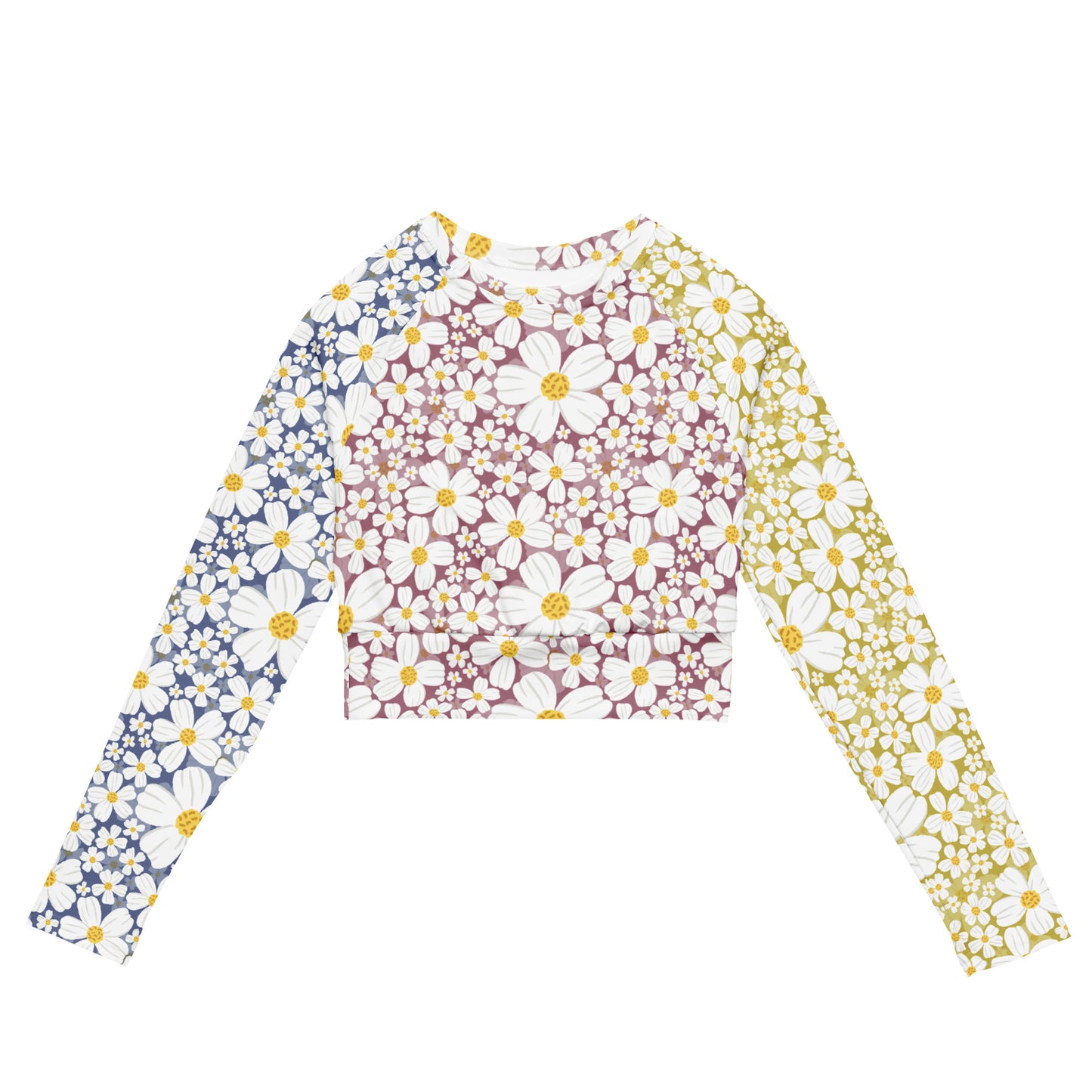 Bidens alba Recycled long-sleeve crop top