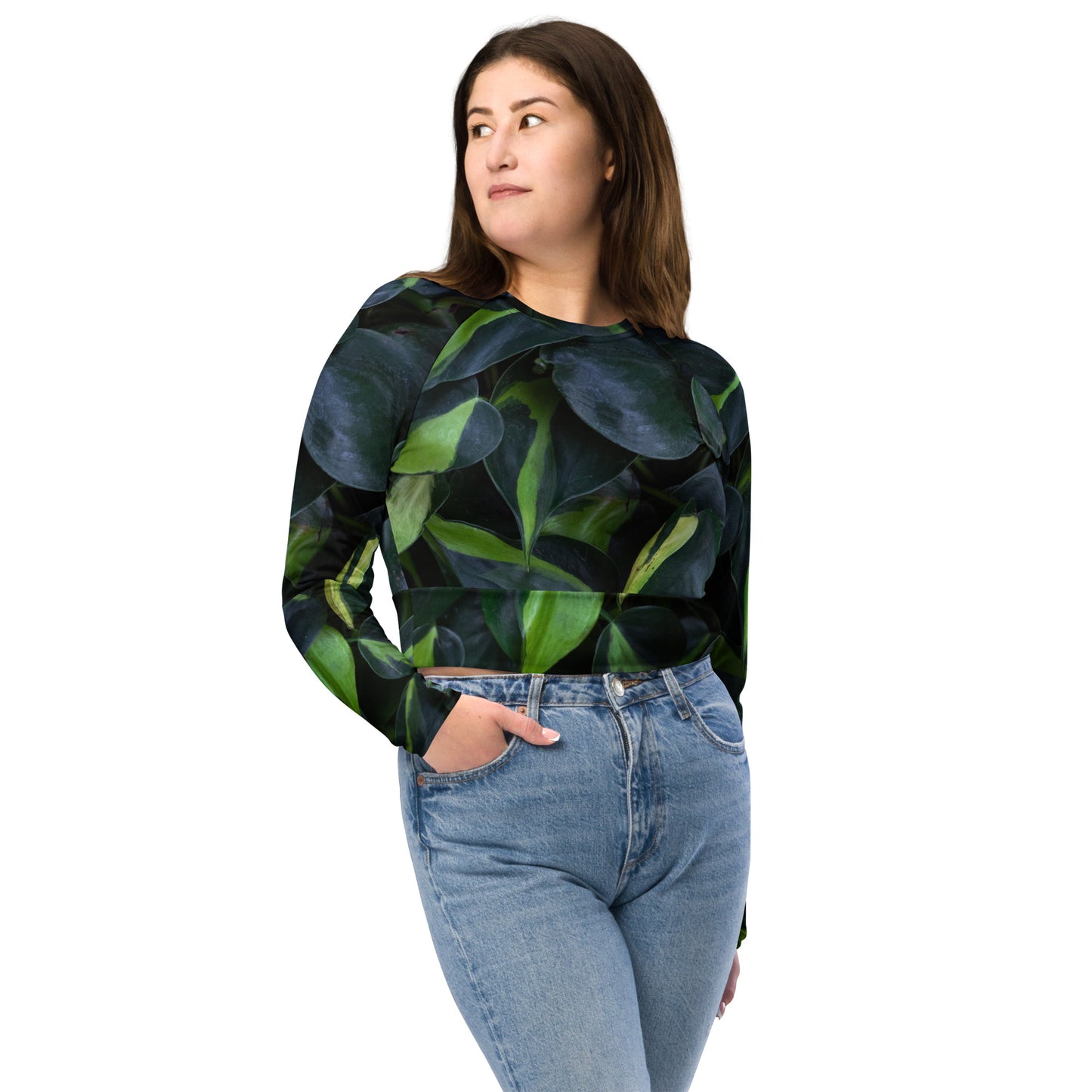 Pothos Recycled long-sleeve crop top