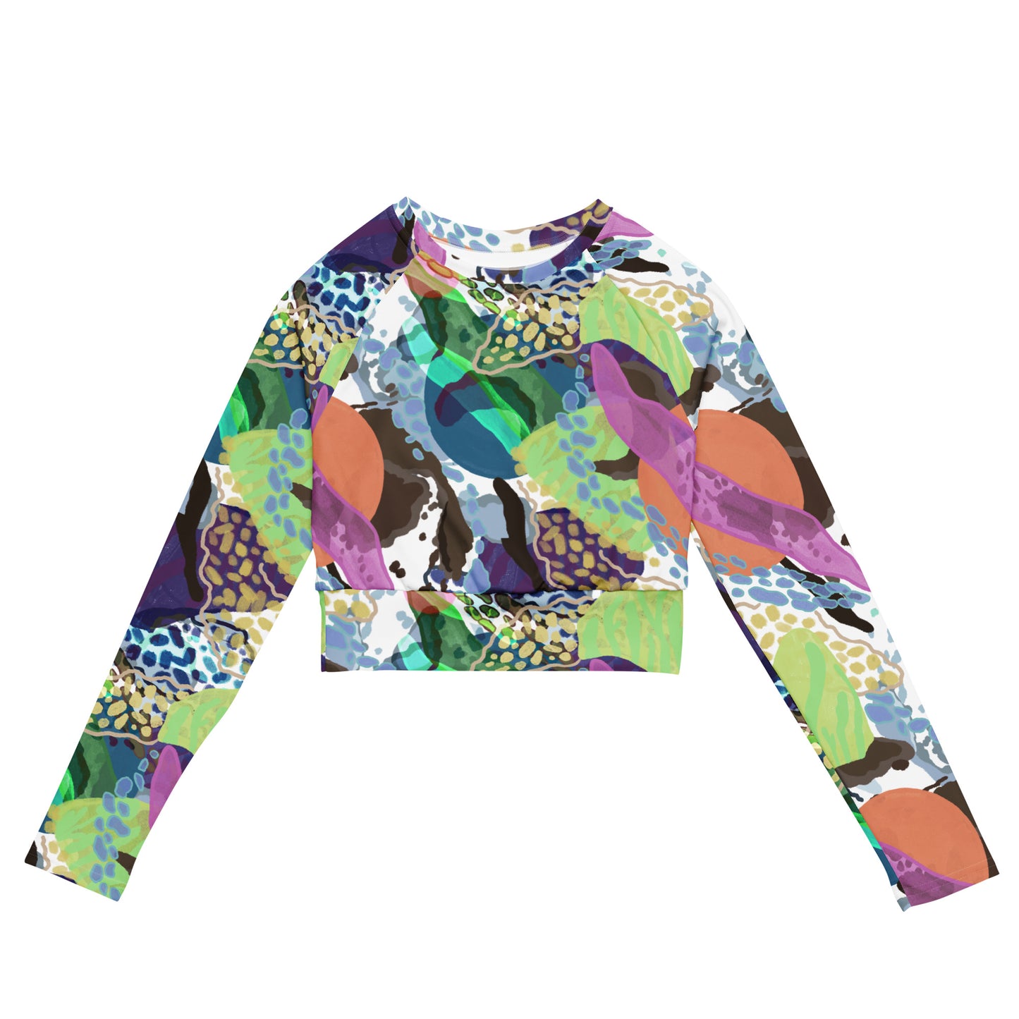 Caribe Recycled long-sleeve crop top