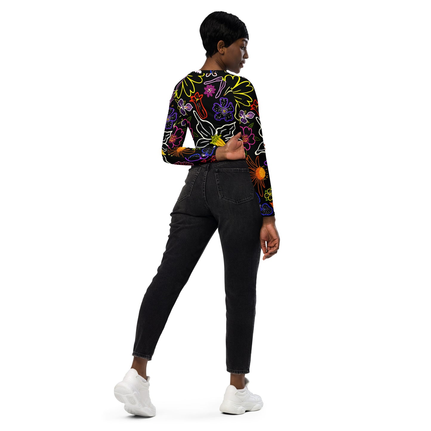 Silvestre Recycled long-sleeve crop top