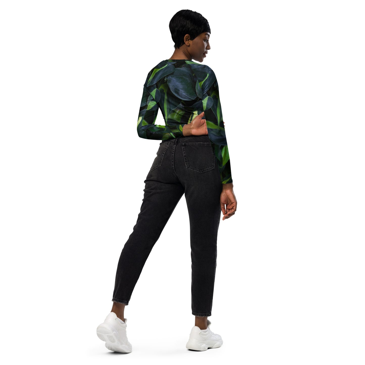 Pothos Recycled long-sleeve crop top