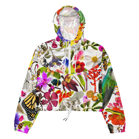 Flora & Fauna of PR Women’s Cropped Windbreaker