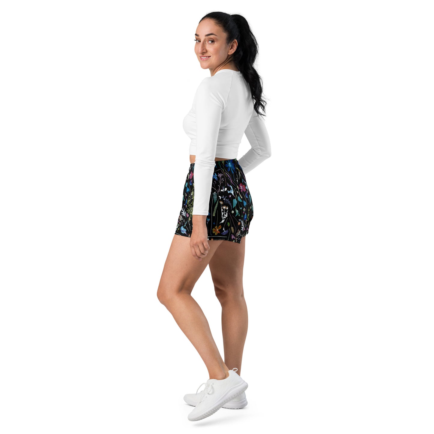 Blooming Cosmos Women’s Recycled Athletic Shorts