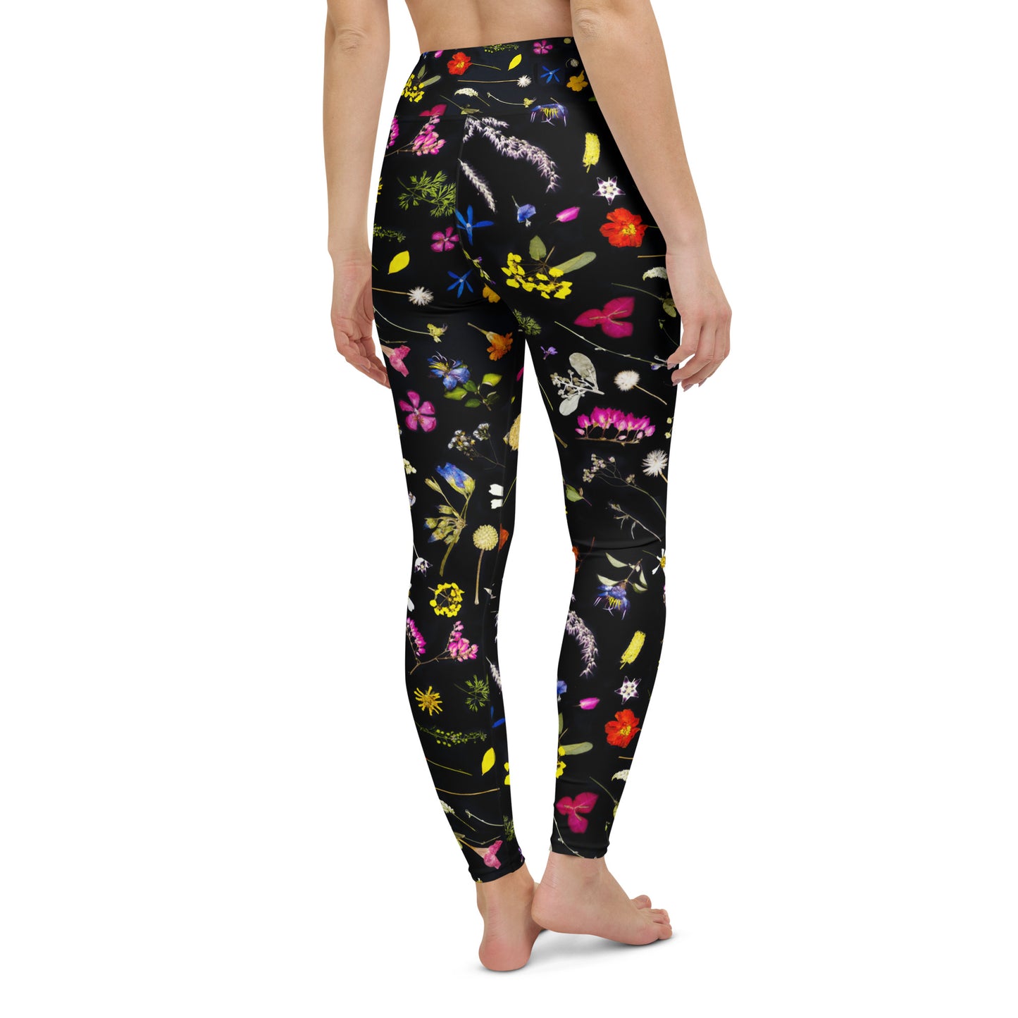 Flores Pal Corazon Yoga Leggings