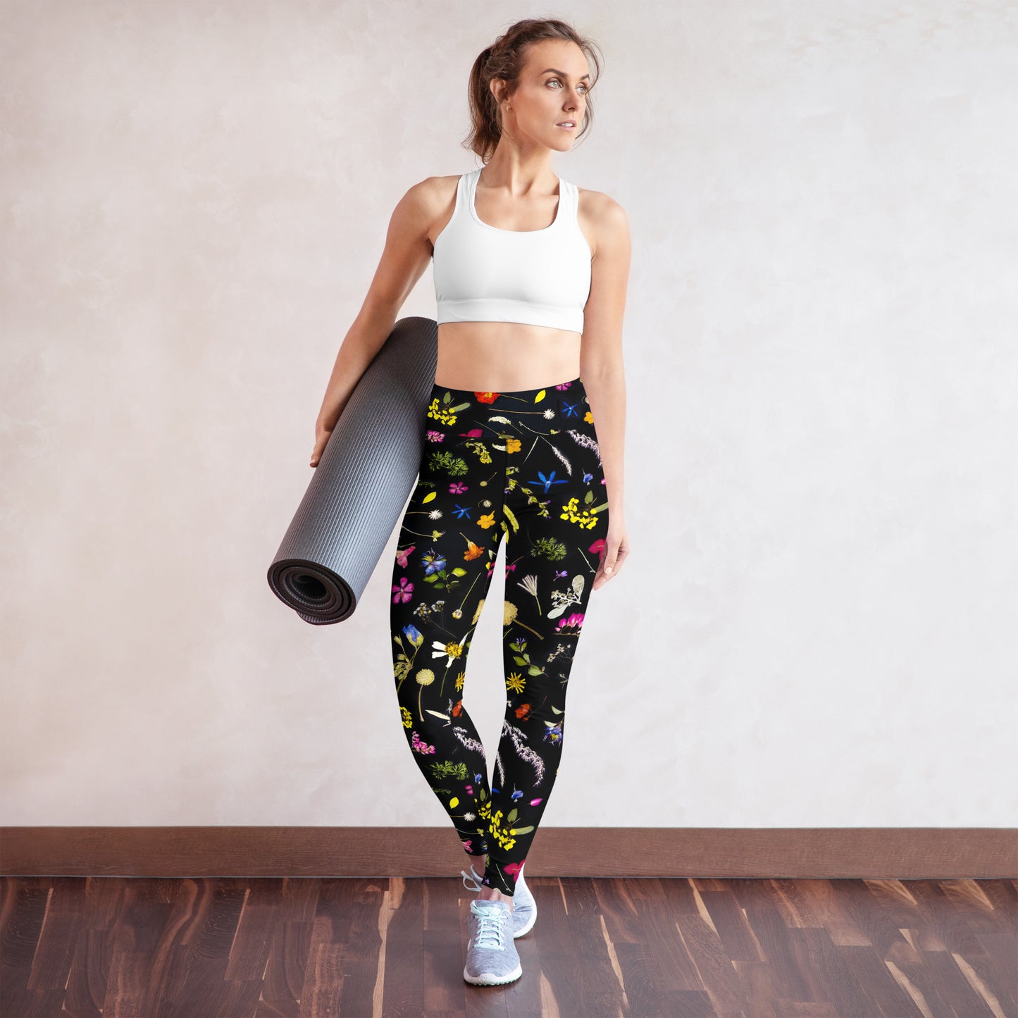 Flores Pal Corazon Yoga Leggings