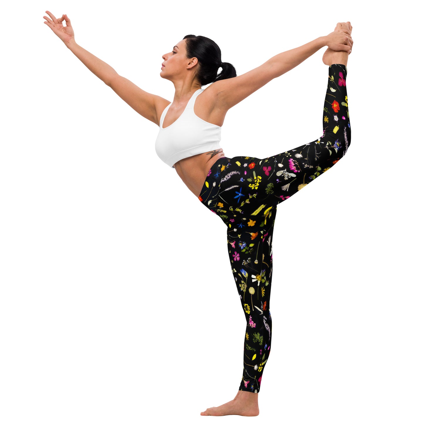 Flores Pal Corazon Yoga Leggings