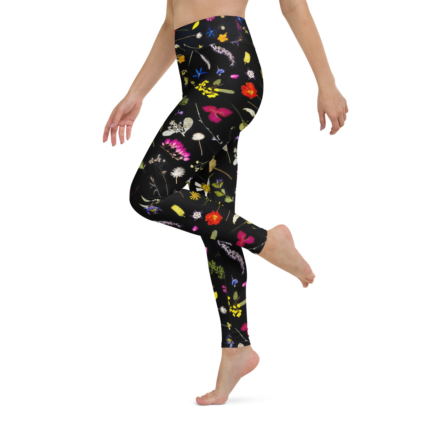 Flores Pal Corazon Yoga Leggings