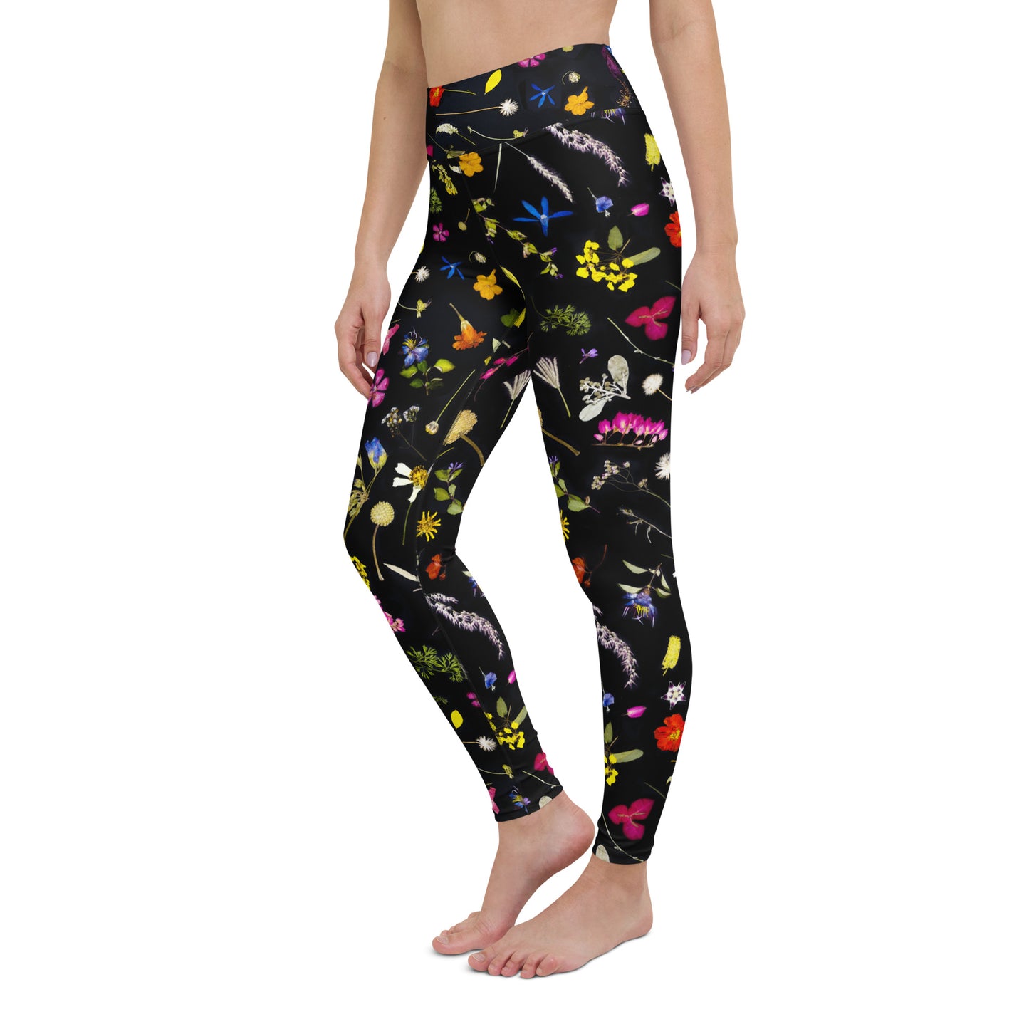 Flores Pal Corazon Yoga Leggings