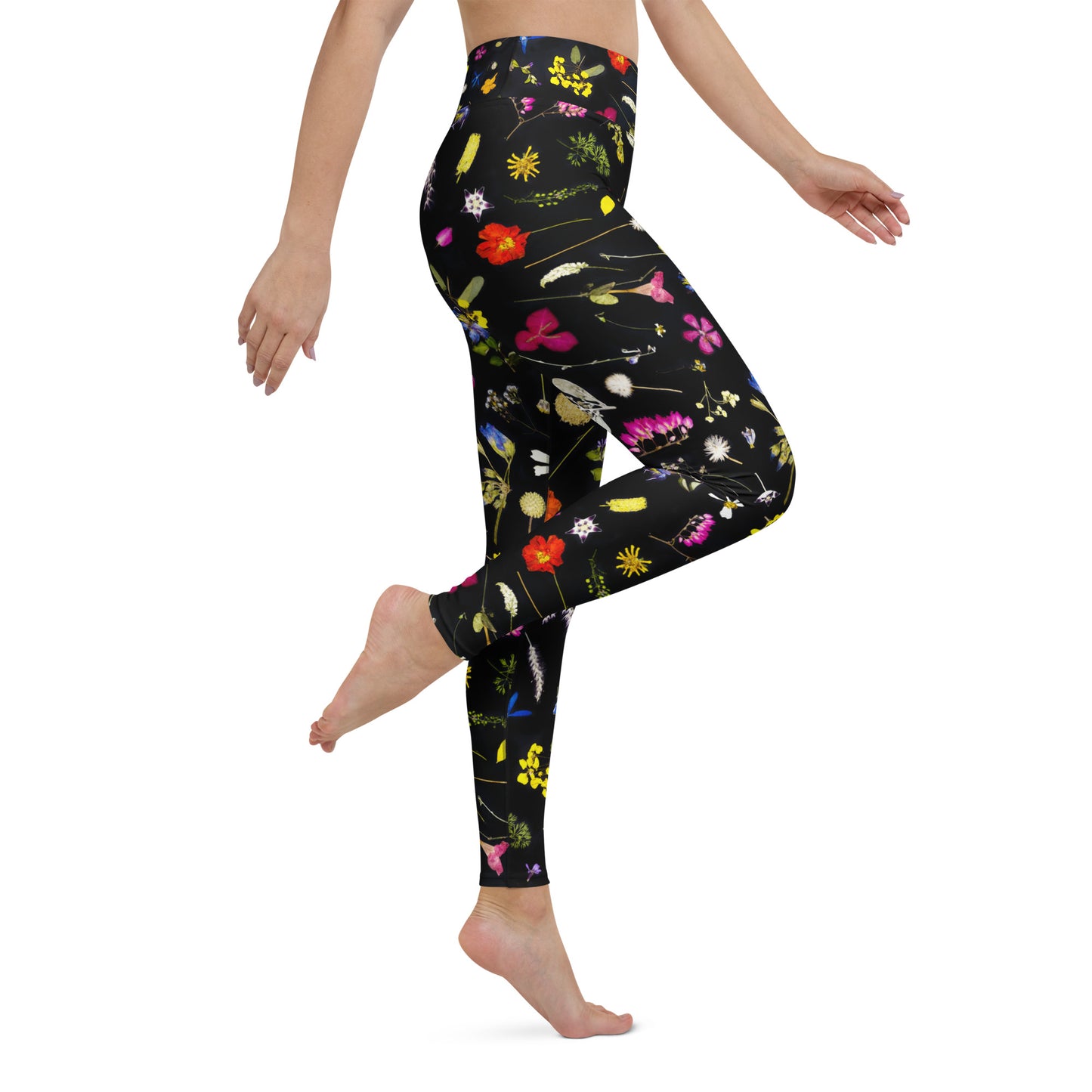 Flores Pal Corazon Yoga Leggings