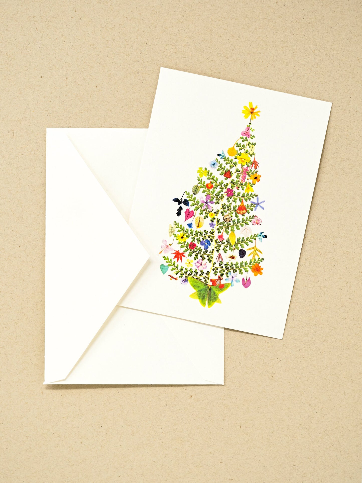 Floral Christmas Tree Greeting Cards / Art Print