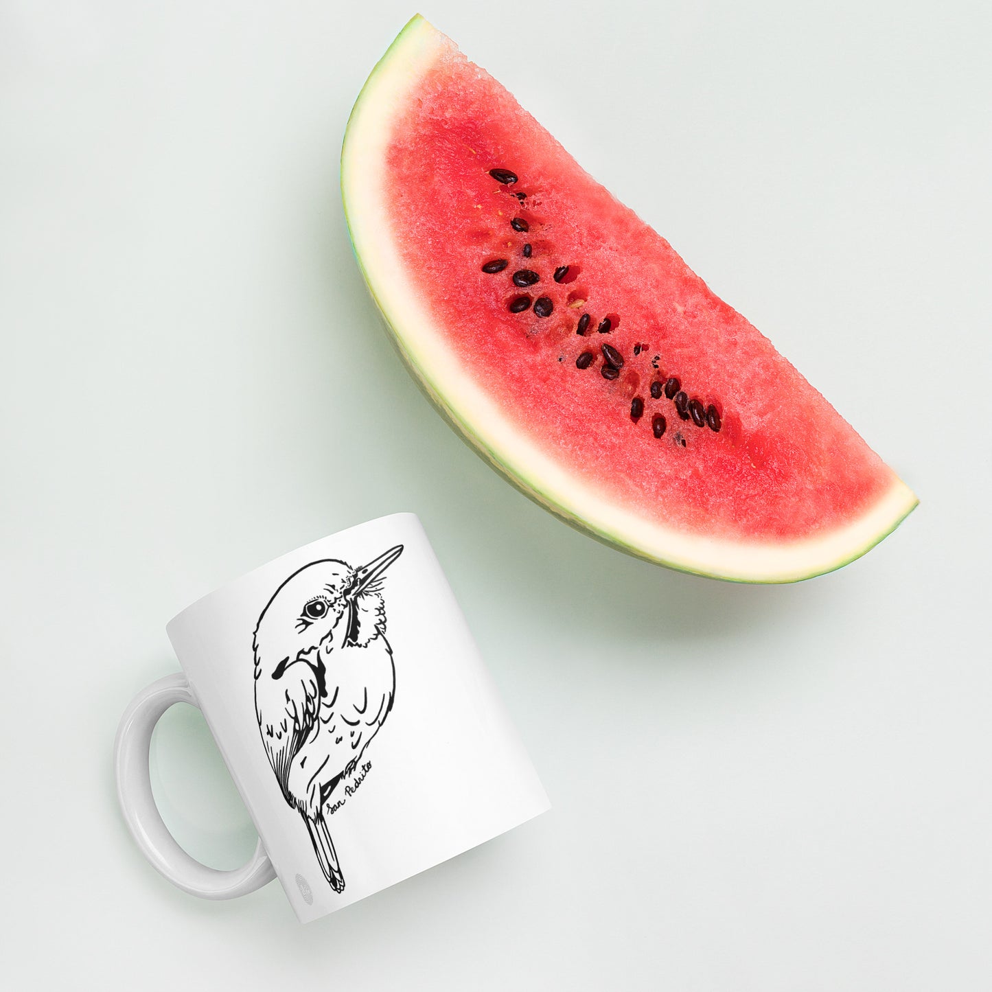 San Pedrito white glossy mug