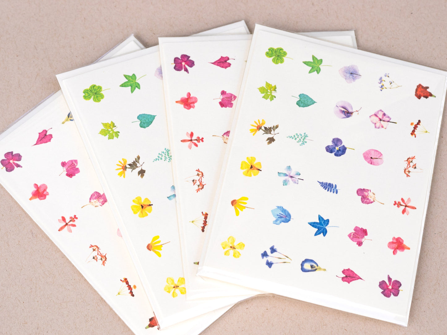 Floral Color Chart Greeting Card With Envelope