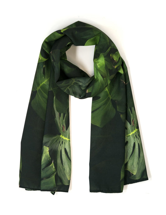 Monstera Scarf / Neck Scarf / Bandana