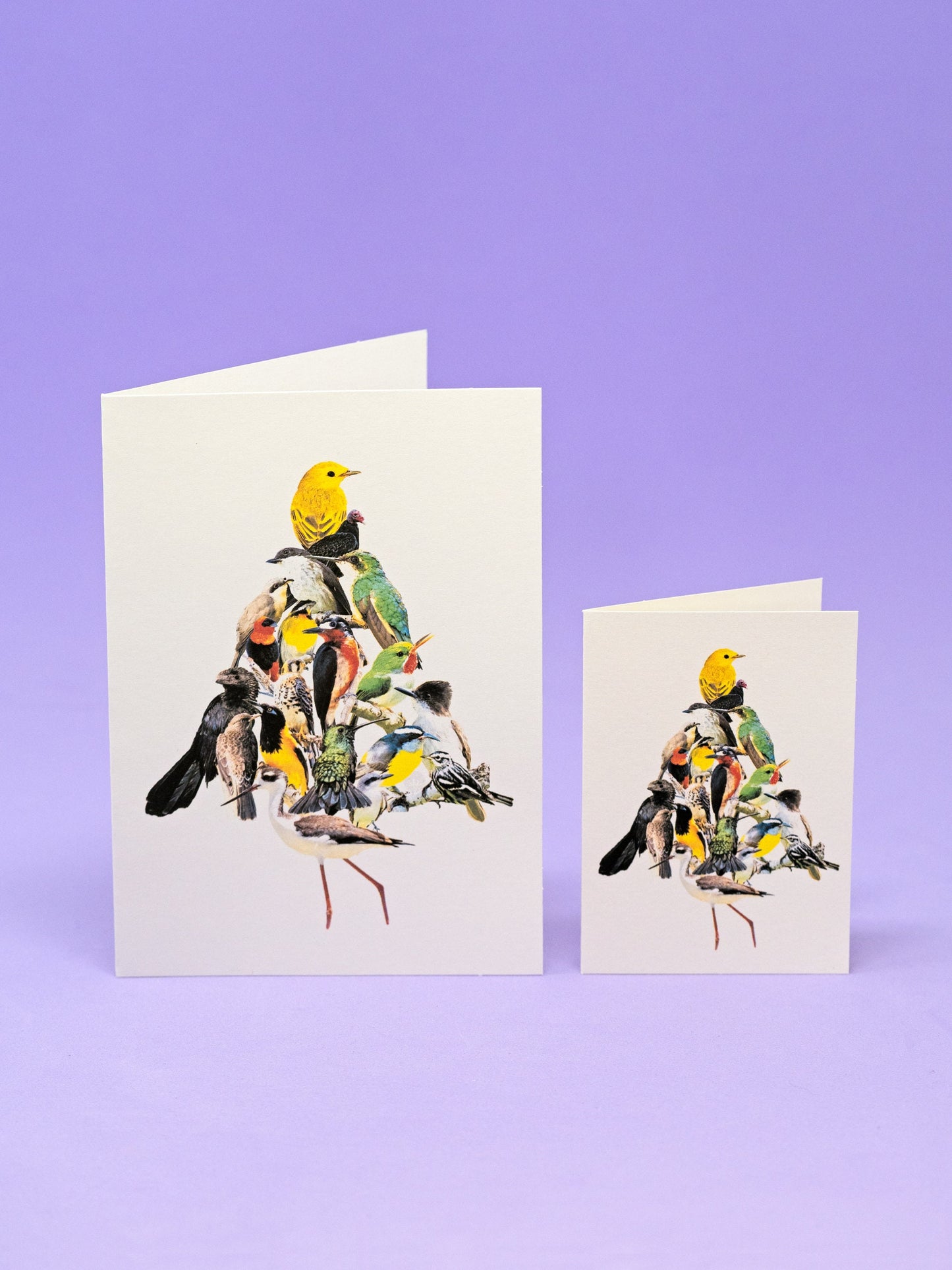 Birds Christmas Tree Greeting Card