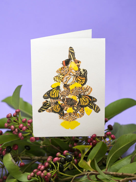 Butterfly Christmas Tree Greeting Card